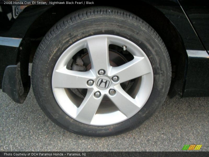 Nighthawk Black Pearl / Black 2008 Honda Civic EX Sedan