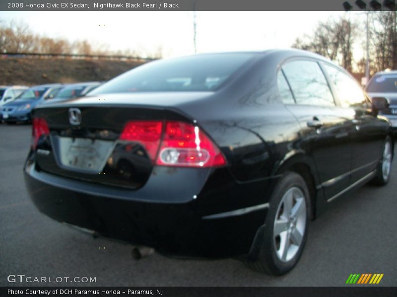 Nighthawk Black Pearl / Black 2008 Honda Civic EX Sedan