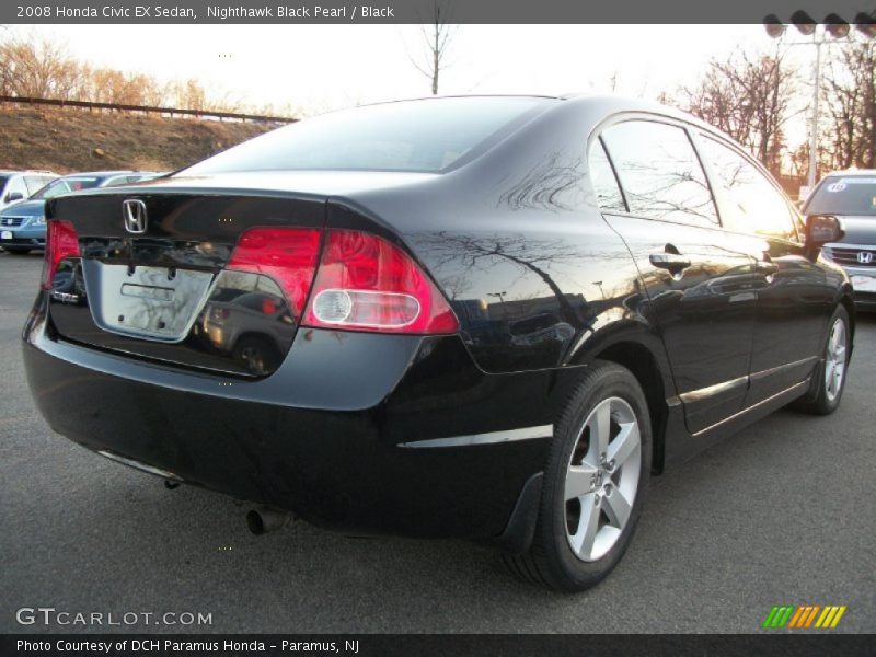 Nighthawk Black Pearl / Black 2008 Honda Civic EX Sedan