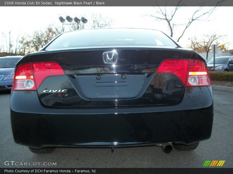 Nighthawk Black Pearl / Black 2008 Honda Civic EX Sedan