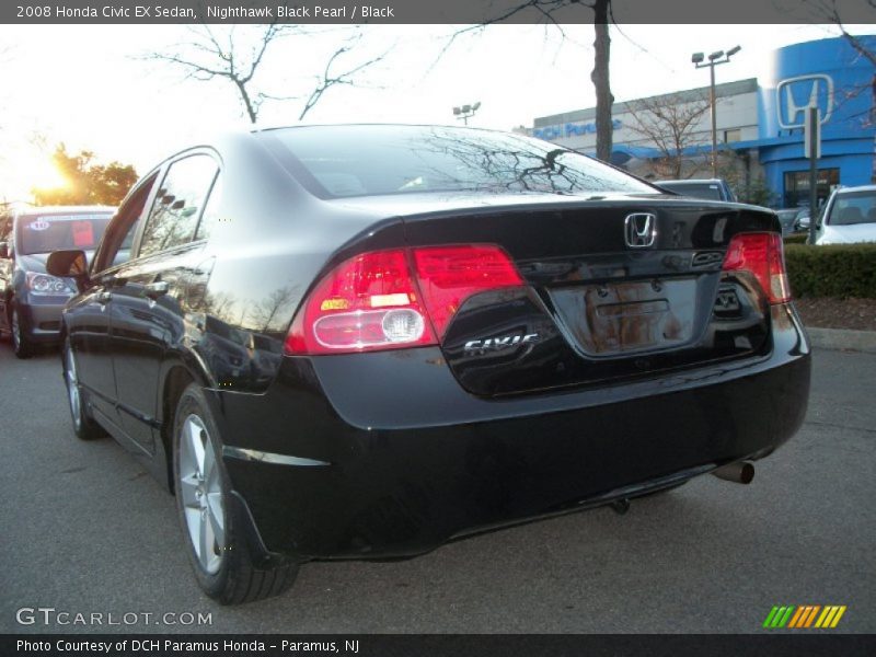 Nighthawk Black Pearl / Black 2008 Honda Civic EX Sedan