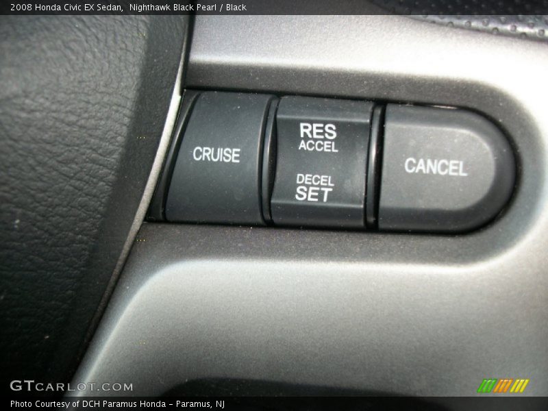 Nighthawk Black Pearl / Black 2008 Honda Civic EX Sedan
