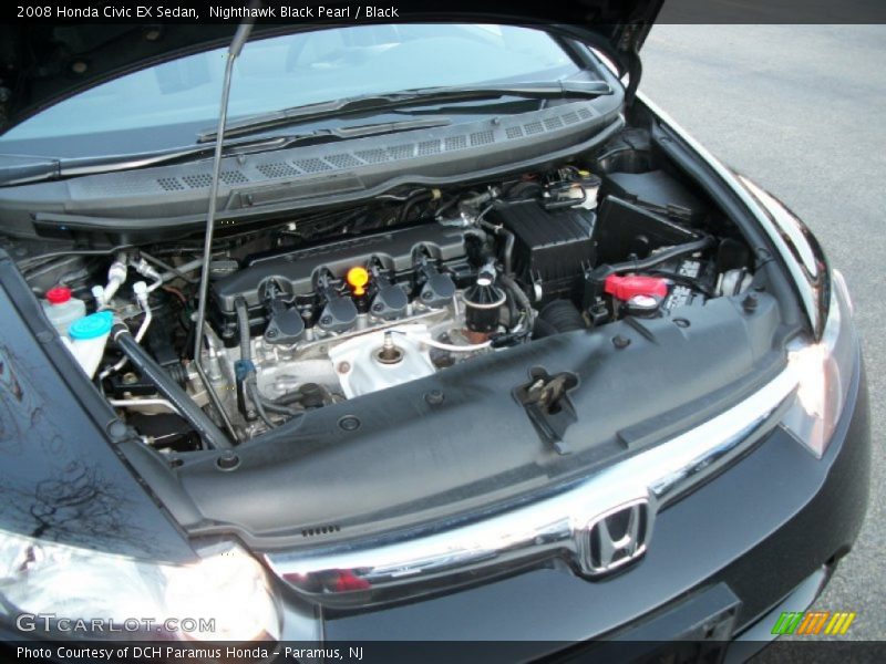 Nighthawk Black Pearl / Black 2008 Honda Civic EX Sedan