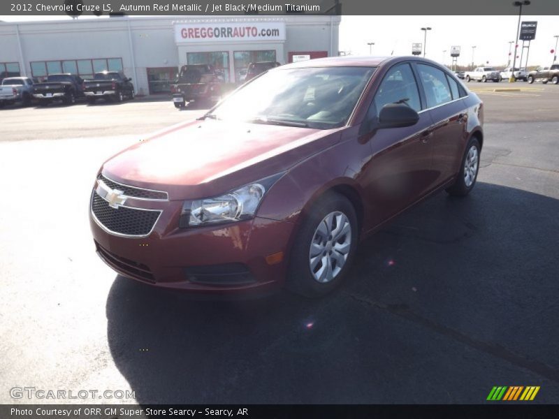 Autumn Red Metallic / Jet Black/Medium Titanium 2012 Chevrolet Cruze LS