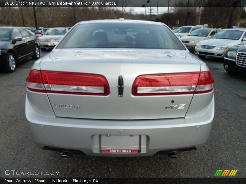 Brilliant Silver Metallic / Dark Charcoal 2010 Lincoln MKZ FWD