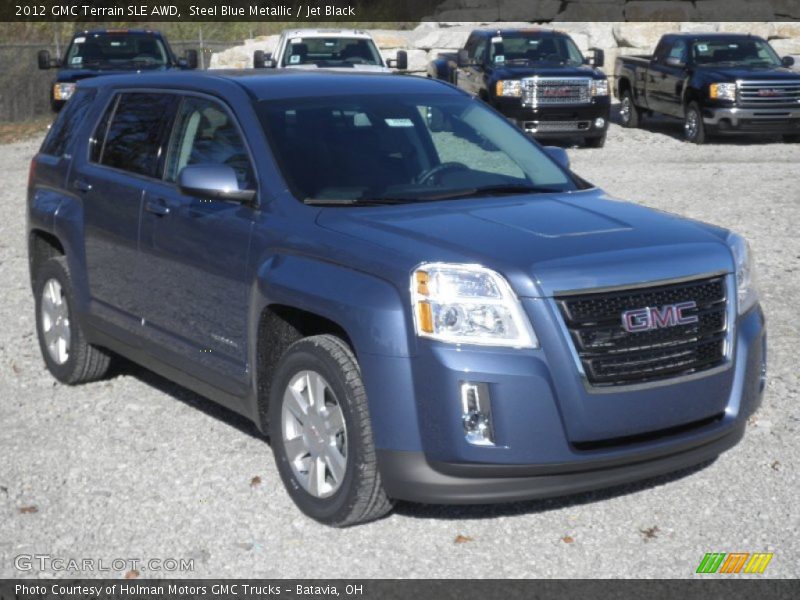 Steel Blue Metallic / Jet Black 2012 GMC Terrain SLE AWD