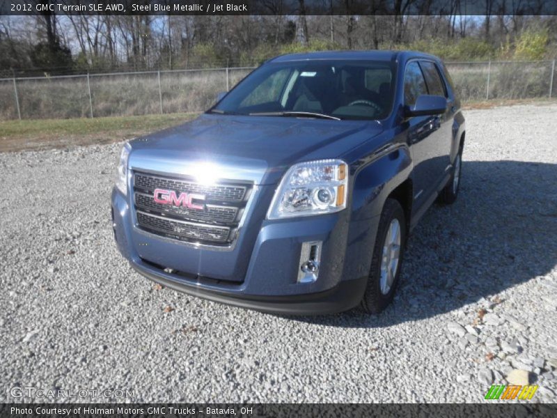 Steel Blue Metallic / Jet Black 2012 GMC Terrain SLE AWD