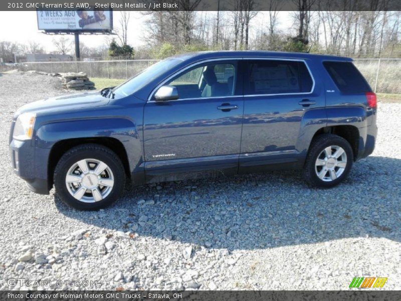 Steel Blue Metallic / Jet Black 2012 GMC Terrain SLE AWD