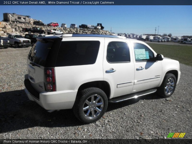 White Diamond Tricoat / Cocoa/Light Cashmere 2012 GMC Yukon Denali AWD