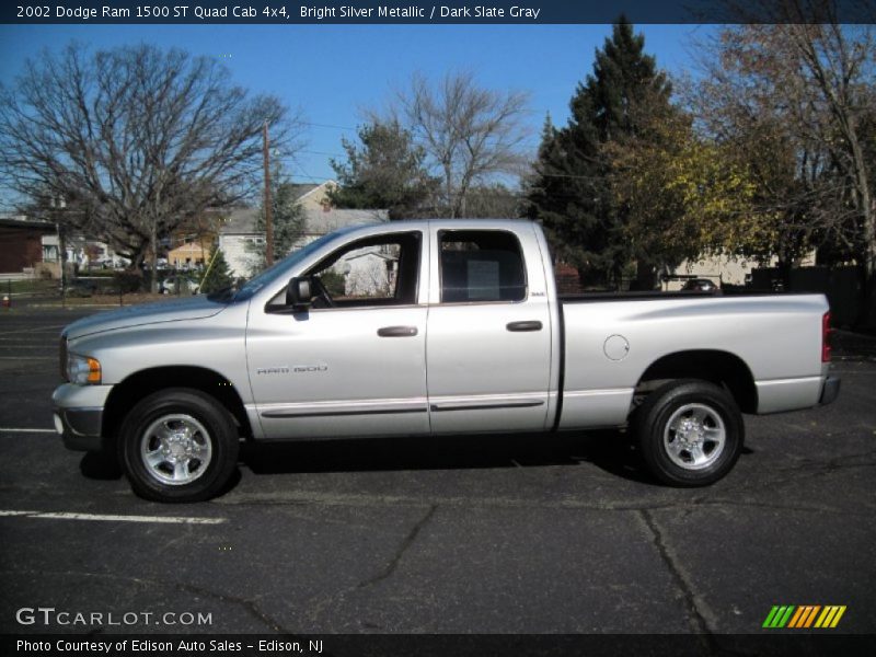 Bright Silver Metallic / Dark Slate Gray 2002 Dodge Ram 1500 ST Quad Cab 4x4