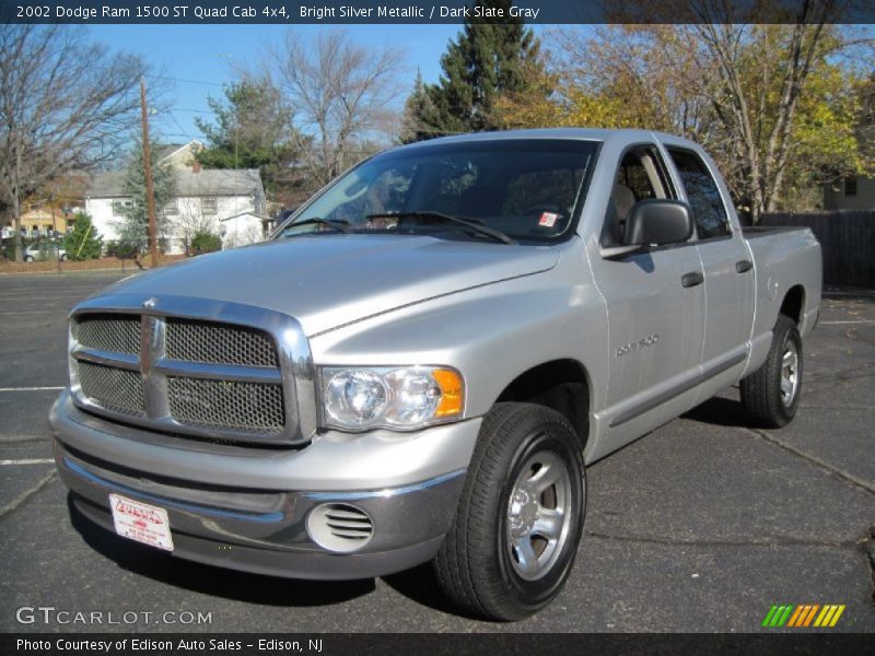 Bright Silver Metallic / Dark Slate Gray 2002 Dodge Ram 1500 ST Quad Cab 4x4