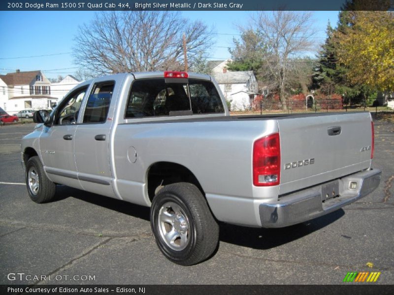 Bright Silver Metallic / Dark Slate Gray 2002 Dodge Ram 1500 ST Quad Cab 4x4