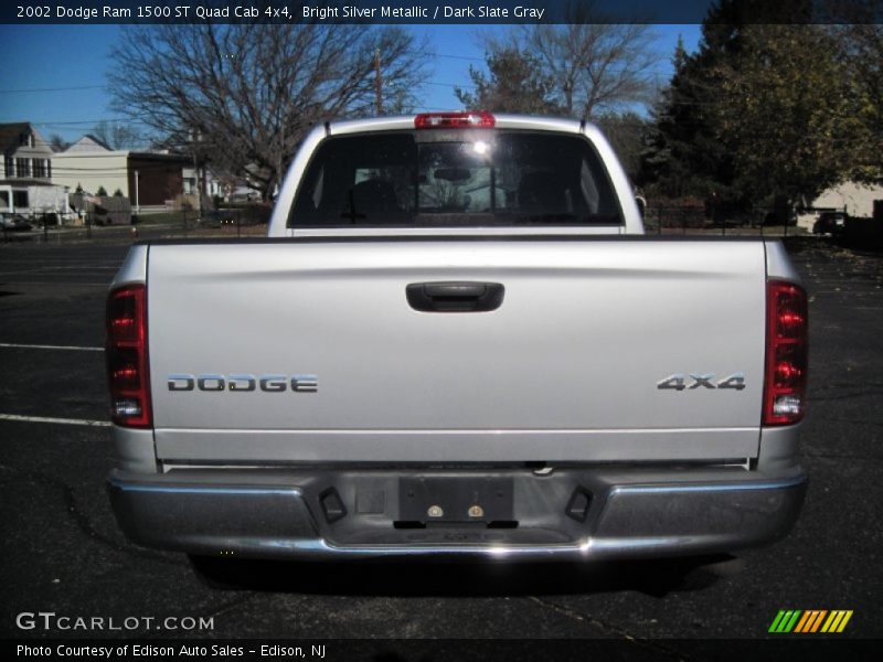 Bright Silver Metallic / Dark Slate Gray 2002 Dodge Ram 1500 ST Quad Cab 4x4