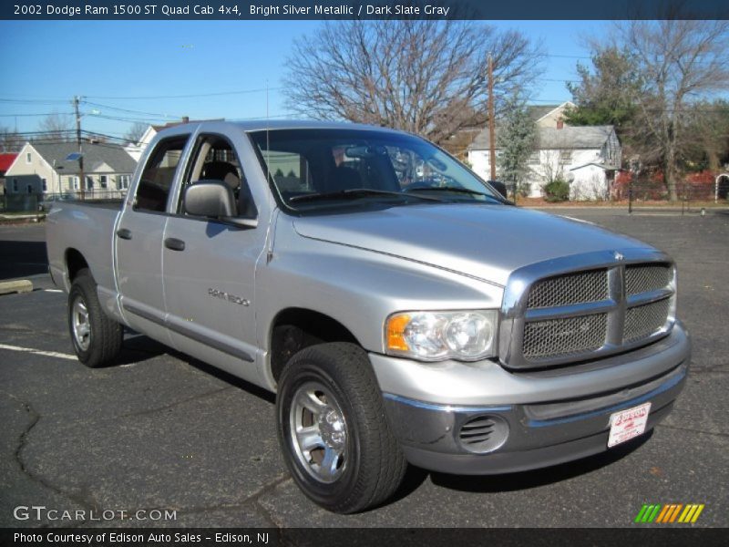 Bright Silver Metallic / Dark Slate Gray 2002 Dodge Ram 1500 ST Quad Cab 4x4