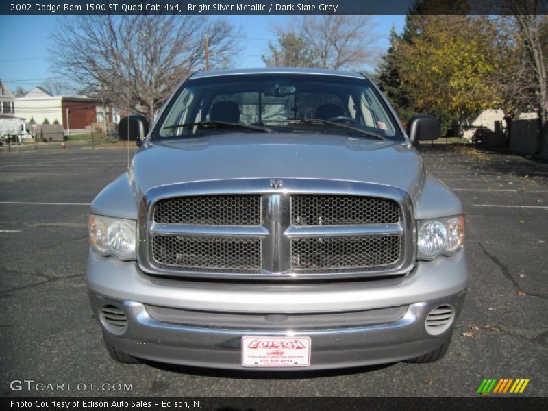 Bright Silver Metallic / Dark Slate Gray 2002 Dodge Ram 1500 ST Quad Cab 4x4