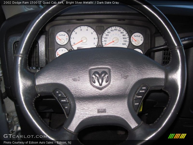 Bright Silver Metallic / Dark Slate Gray 2002 Dodge Ram 1500 ST Quad Cab 4x4