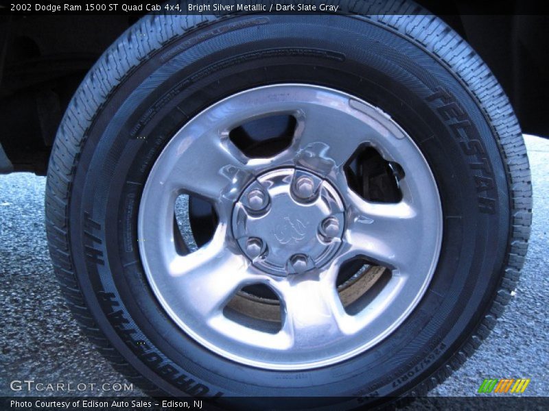 Bright Silver Metallic / Dark Slate Gray 2002 Dodge Ram 1500 ST Quad Cab 4x4