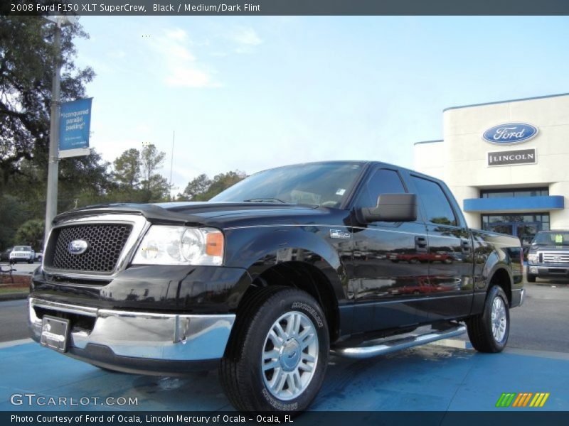 Black / Medium/Dark Flint 2008 Ford F150 XLT SuperCrew
