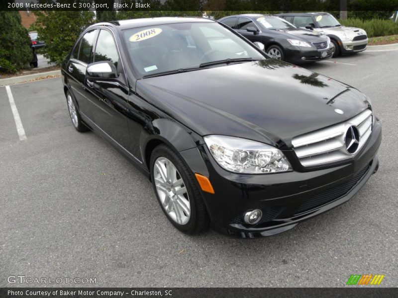 Black / Black 2008 Mercedes-Benz C 300 Sport