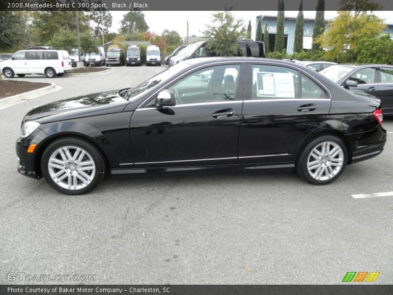 Black / Black 2008 Mercedes-Benz C 300 Sport
