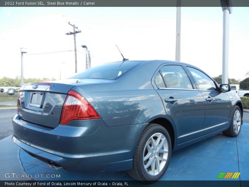 Steel Blue Metallic / Camel 2012 Ford Fusion SEL