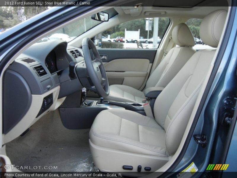 Steel Blue Metallic / Camel 2012 Ford Fusion SEL