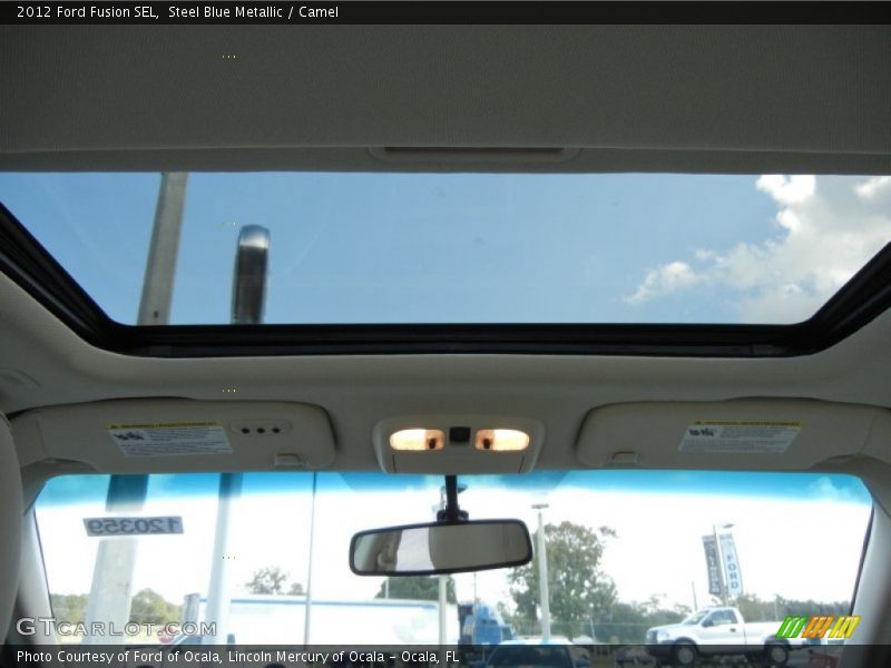 Steel Blue Metallic / Camel 2012 Ford Fusion SEL