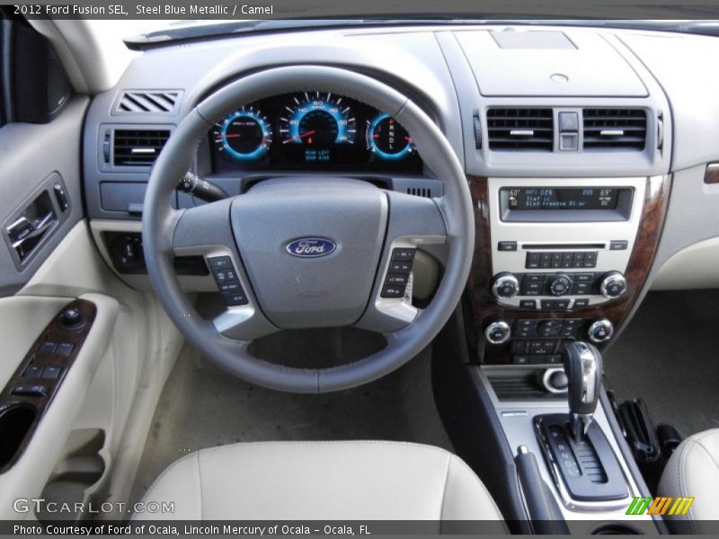 Steel Blue Metallic / Camel 2012 Ford Fusion SEL