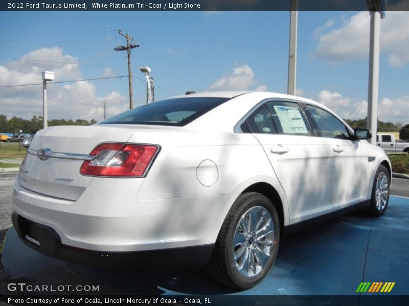 White Platinum Tri-Coat / Light Stone 2012 Ford Taurus Limited