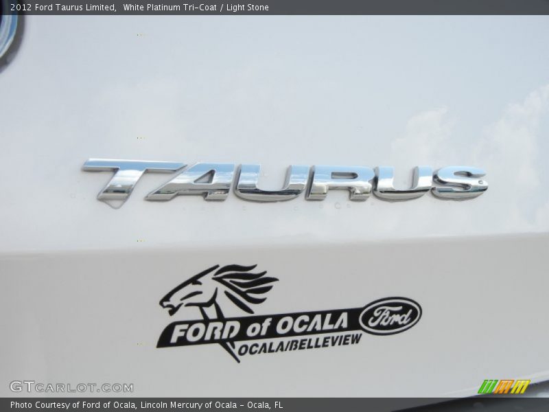 White Platinum Tri-Coat / Light Stone 2012 Ford Taurus Limited
