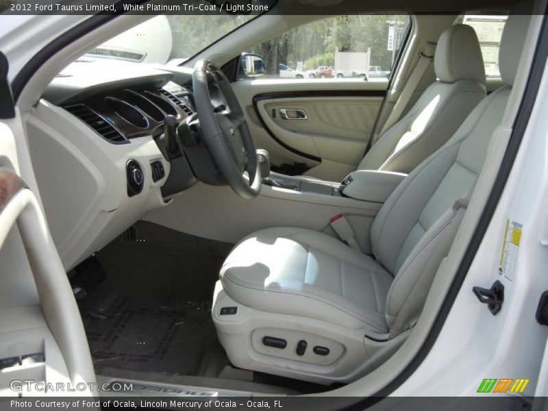 White Platinum Tri-Coat / Light Stone 2012 Ford Taurus Limited