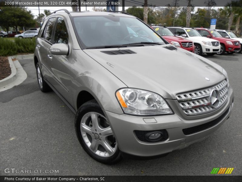Pewter Metallic / Black 2008 Mercedes-Benz ML 320 CDI 4Matic