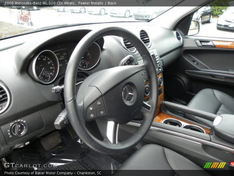 Pewter Metallic / Black 2008 Mercedes-Benz ML 320 CDI 4Matic
