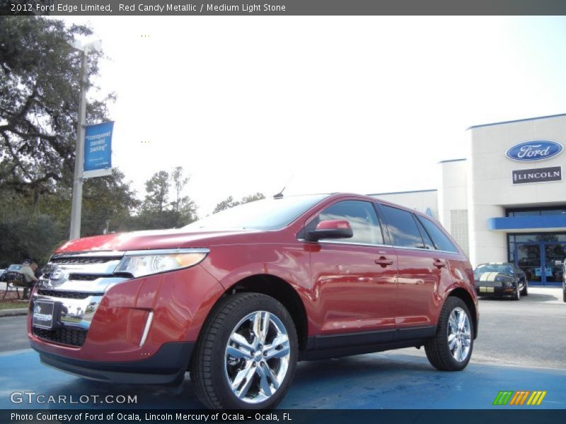 Red Candy Metallic / Medium Light Stone 2012 Ford Edge Limited