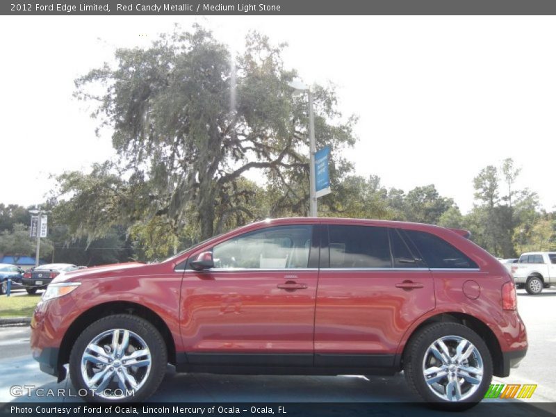 Red Candy Metallic / Medium Light Stone 2012 Ford Edge Limited