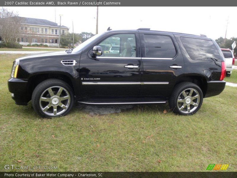 Black Raven / Cocoa/Light Cashmere 2007 Cadillac Escalade AWD