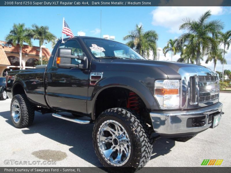Dark Stone Metallic / Medium Stone 2008 Ford F250 Super Duty XLT Regular Cab 4x4