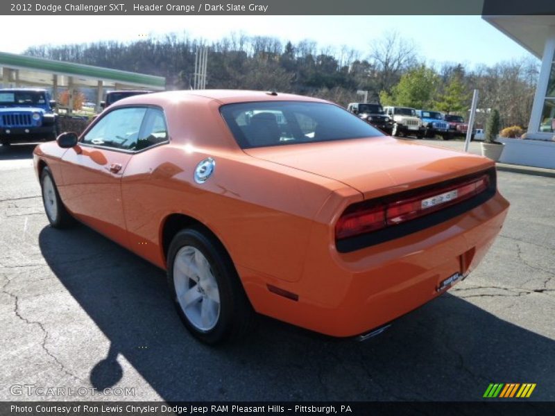 Header Orange / Dark Slate Gray 2012 Dodge Challenger SXT