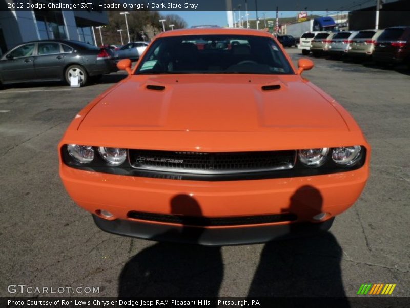 Header Orange / Dark Slate Gray 2012 Dodge Challenger SXT