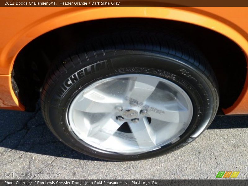 Header Orange / Dark Slate Gray 2012 Dodge Challenger SXT