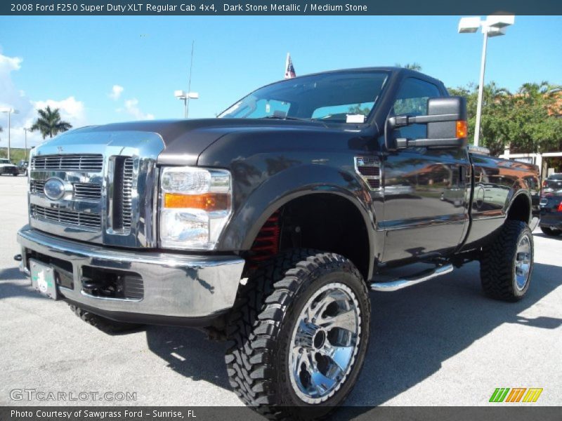 Dark Stone Metallic / Medium Stone 2008 Ford F250 Super Duty XLT Regular Cab 4x4