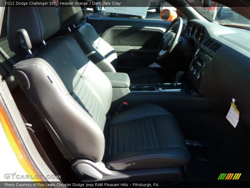 Header Orange / Dark Slate Gray 2012 Dodge Challenger SXT
