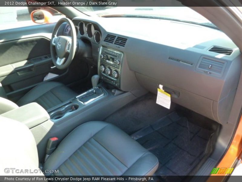 Header Orange / Dark Slate Gray 2012 Dodge Challenger SXT