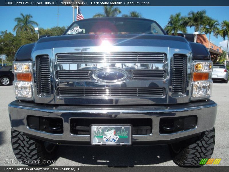 Dark Stone Metallic / Medium Stone 2008 Ford F250 Super Duty XLT Regular Cab 4x4