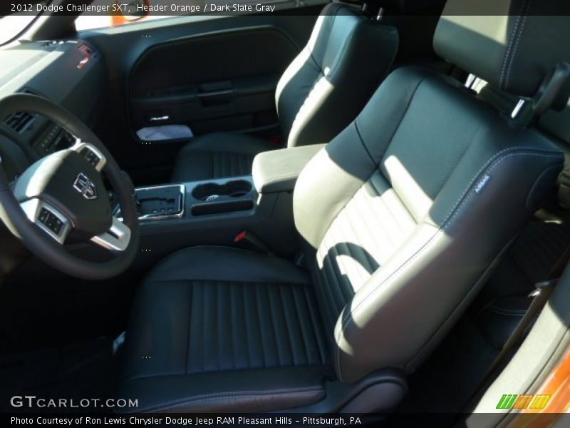 Header Orange / Dark Slate Gray 2012 Dodge Challenger SXT