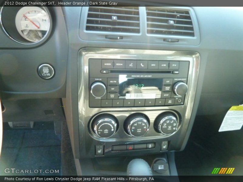 Header Orange / Dark Slate Gray 2012 Dodge Challenger SXT