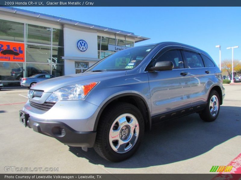 Glacier Blue Metallic / Gray 2009 Honda CR-V LX
