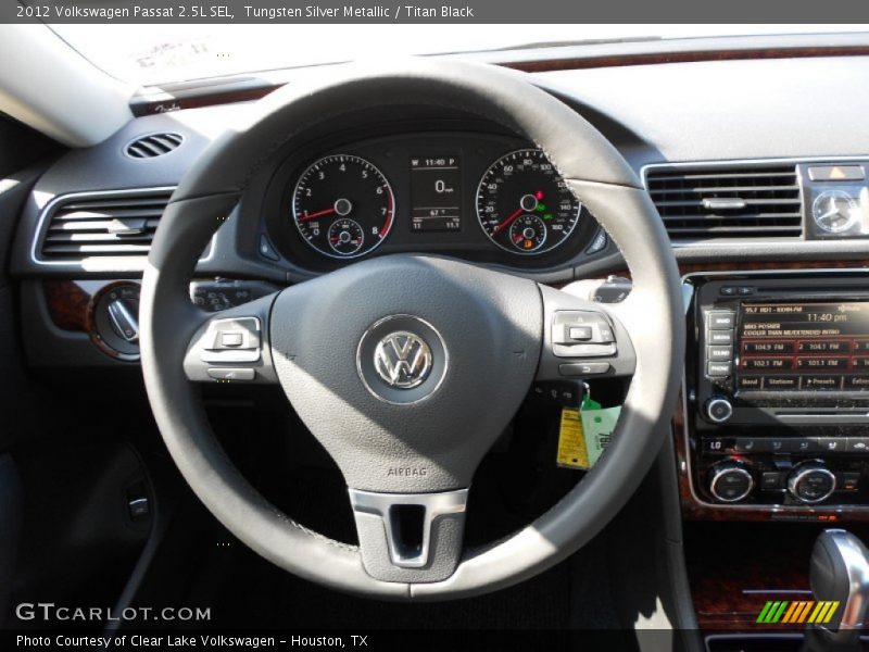 Tungsten Silver Metallic / Titan Black 2012 Volkswagen Passat 2.5L SEL