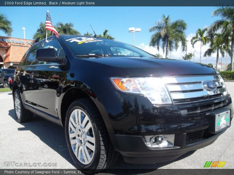 Black / Medium Light Stone 2009 Ford Edge Limited