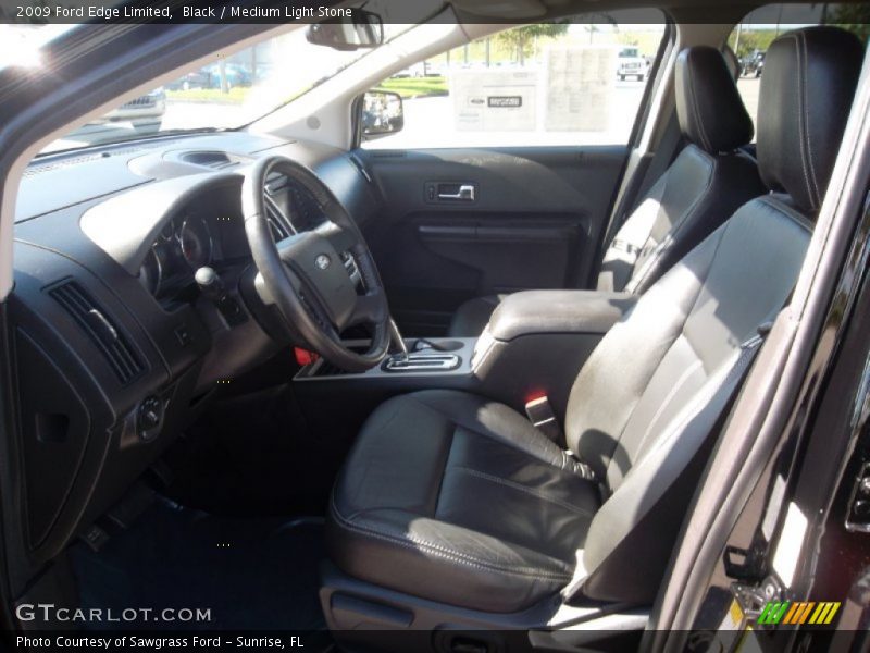Black / Medium Light Stone 2009 Ford Edge Limited